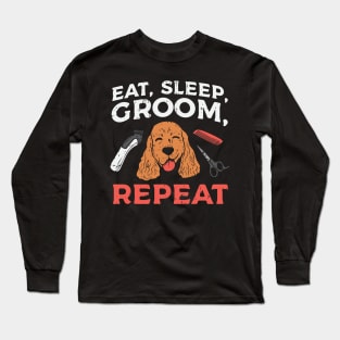 Eat Sleep Groom Repeat Long Sleeve T-Shirt